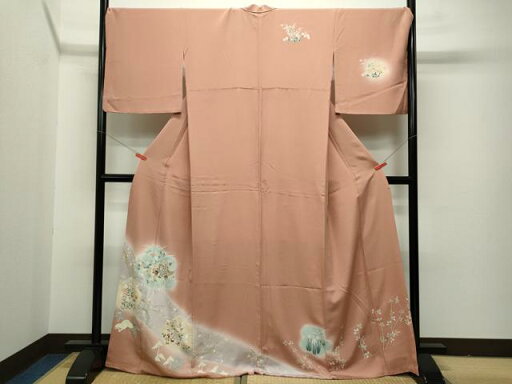 平和屋着物■訪問着 平安人物草花文 暈し染め 金彩 正絹 逸品 CAAO0486ze 平和屋着物■訪問着 平安人物草花文 暈し染め 金彩 正絹 逸品 CAAO0486ze