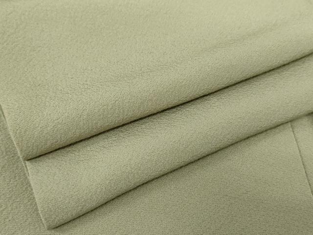 平和屋着物●上質な色無地 山葵色 正絹 逸品 AABD4965cs