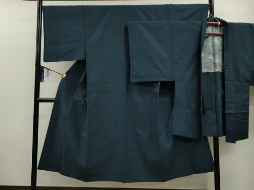 平和屋着物■男性 紬 アンサンブル 濃紺地 正絹 逸品 CAAO6692dy 平和屋着物■男性 紬 アンサンブル 濃紺地 正絹 逸品 CAAO6692dy