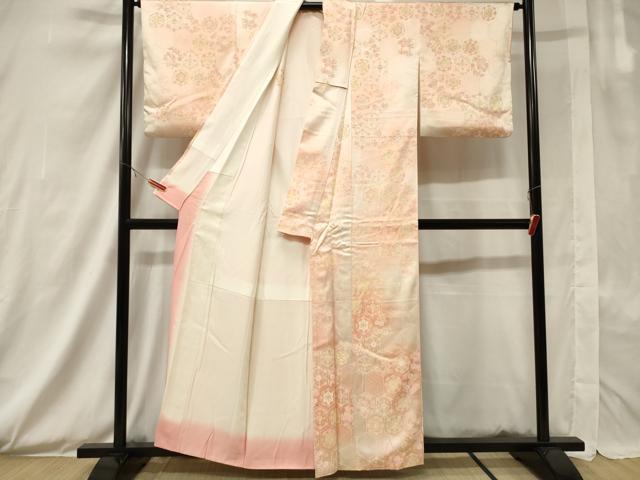 平和屋着物■上質な小紋　亀甲花文　暈し染め　正絹　逸品　CAAX2046in