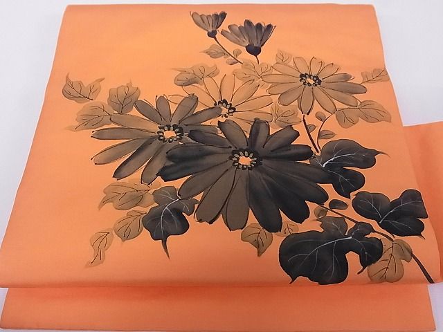 ■■■　サイズ　■■■ 長さ 335cm 幅 29.5cm程 ■■■　商品詳細　■■■ 【正絹】 状態は1.2回程しか締めておりませんが 接写画像のように胴回りに薄い汚れがございます。 その他特に目立ったシミ汚れなどもなく大変良い状態です。...