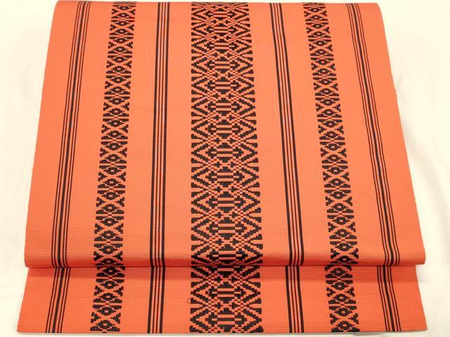 平和屋着物◎本場筑前博多織　八寸名古屋帯　献上柄　正絹　逸品　DABA2249ya