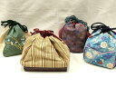 平和屋着物▼和装小物 和装バッグまとめて4点 信玄袋 籠 刺繍 花柄 縞 ちりめん 金糸 金彩 逸品 AAAV5911ay