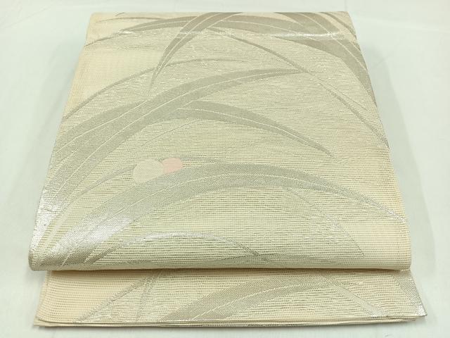 平和屋着物＊夏物　六通柄袋帯　露芝文　銀糸　正絹　逸品　AAAY5912jh