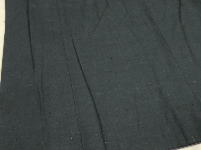 平和屋着物■男性　紬　アンサンブル　濃藍色　正絹　逸品　DABB7193op