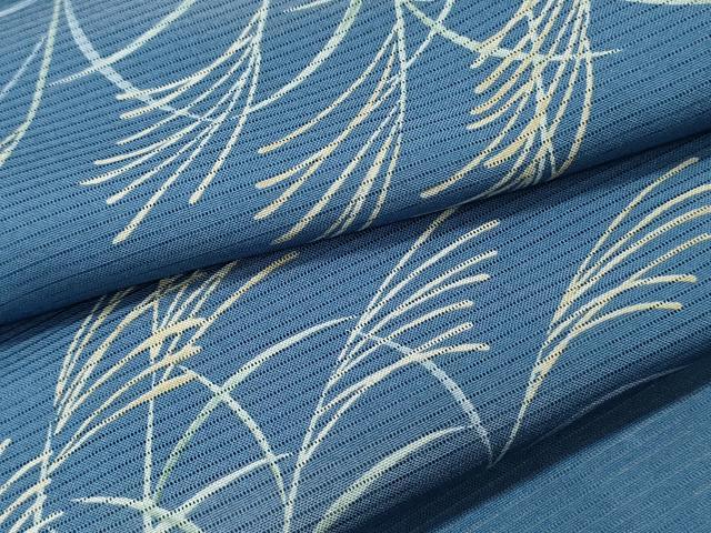 平和屋着物＊夏物　小紋　絽　芝草芒文　さんび謹製　洗える着物　CAAR9972ev