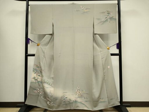 平和屋着物■訪問着 作家物 風景草花文 暈し染め 正絹 逸品 CAAL7553ou 平和屋着物■訪問着 作家物 風景草花文 暈し染め 正絹 逸品 CAAL7553ou