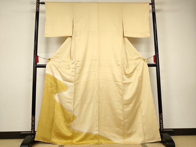 平和屋着物■訪問着　流水文　暈し染め　正絹　逸品　AAAJ9280Abr