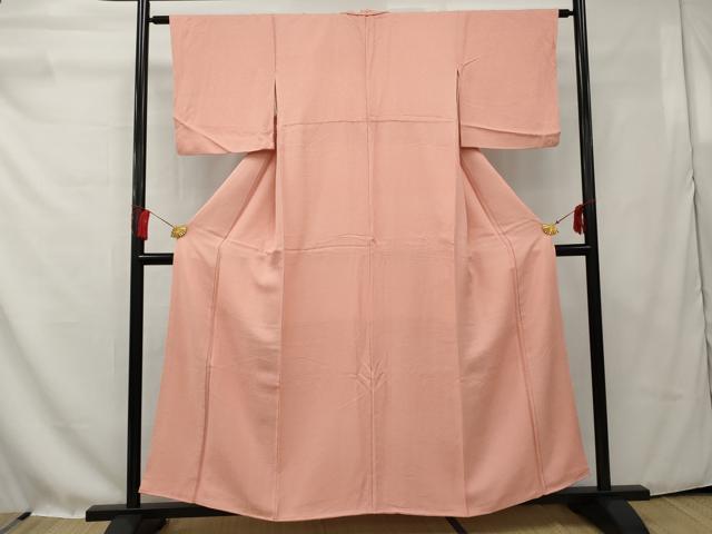 平和屋着物■上質な色無地 紋意匠 撫子色 正絹 逸品 AAAQ6227gw