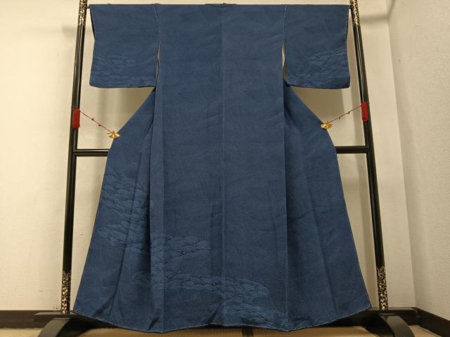 平和屋着物●訪問着　江戸小紋　立波文　正絹　逸品　未使用　AABA6410ph...