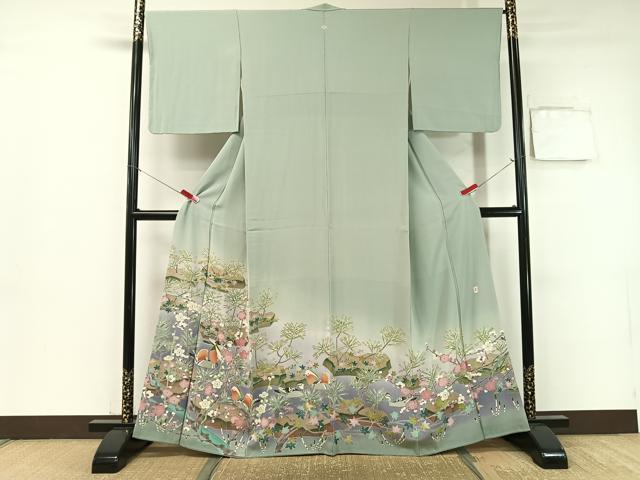 平和屋着物●豪華色留袖　友禅　作家物　鴛鴦枝梅松文　暈し染め　正絹　逸品　CABB5015vp heiwaya-11037782 平和屋 パッケージ画像