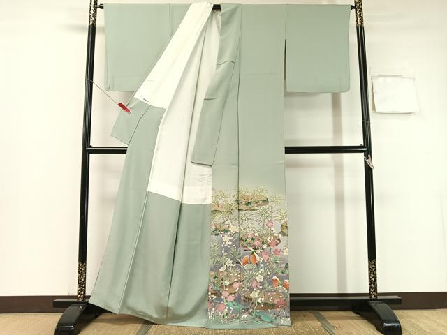 平和屋着物●豪華色留袖　友禅　作家物　鴛鴦枝梅松文　暈し染め　正絹　逸品　CABB5015vp heiwaya-11037782 平和屋 サンプル画像2