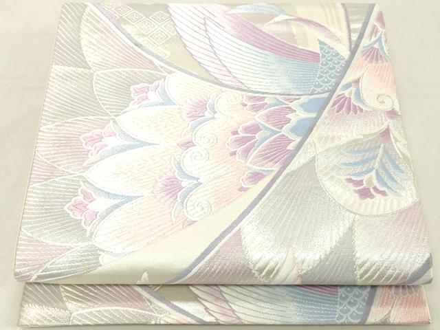 Other - 平和屋着物◎六通柄袋帯　唐織　孔雀粧ひ　銀糸　正絹　逸品　DABA5031cd