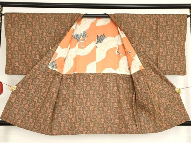 平和屋の平和屋着物■道行コート 花鳥尽くし 正絹 逸品 AAAP9564bw｜アングル2