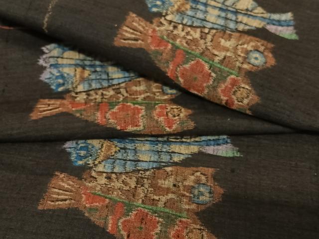 平和屋着物●上質な紬　干物　正絹　逸品　AABA0143zg