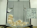 平和屋本店■極上 創業460年・千總 色留袖 駒刺繍 乱菊 スモークブルー色地 暈し染め 金彩 三越扱い 逸品 DZAA8195kh5