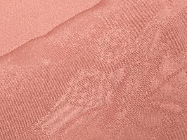 平和屋着物■色無地 器物花地紋 薄紅色 洗える着物 CABB7399dy