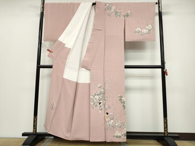 平和屋着物●訪問着　友禅　作家物　童子遊び　草花文　正絹　逸品　CABC2031ut heiwaya-11043292 平和屋 サンプル画像2