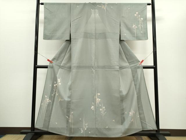Rakuten - 平和屋着物＊夏物 訪問着 変わり絽縮緬 枝花文 ますいわ屋扱い 正絹 逸品 CABG2271ze