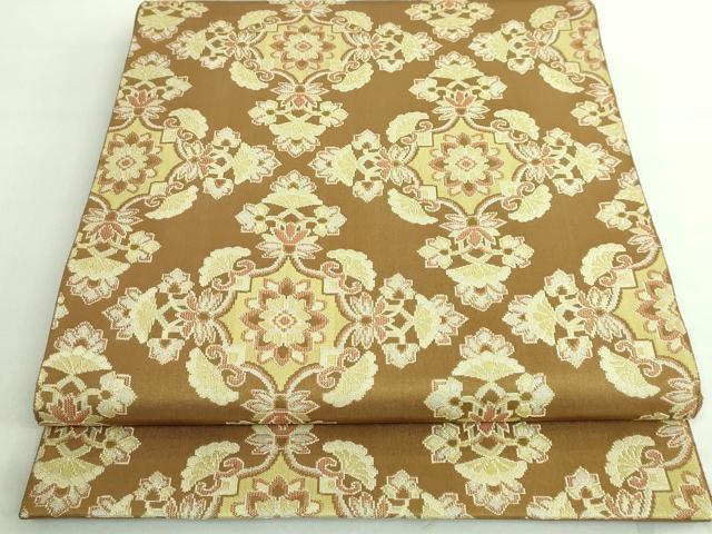 平和屋本店■最高級　人間国宝　北村武資　六通柄袋帯　経錦　花菱紋　金糸　逸品　DZAA8252kh5