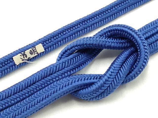 平和屋着物●極上 有職組紐道明 帯締め 冠組 瑠璃色 宮内庁御用 国立博物館御用 東京芸術大学御用 逸品 AABA9928ay