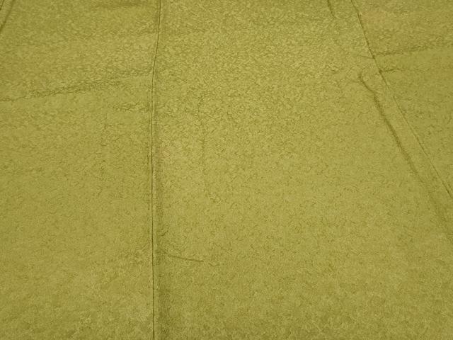 平和屋着物■本草木染作家 瑞鳳 色無地 霞地紋 青朽葉色 正絹 逸品 DAAP8528sf