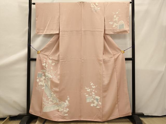 平和屋着物■訪問着　草花文　金彩　正絹　逸品　AAAZ6762ru