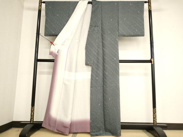 平和屋着物■上質な小紋　絞り　箔散らし文様　鈴乃屋扱い　正絹　逸品　AABA1028ja