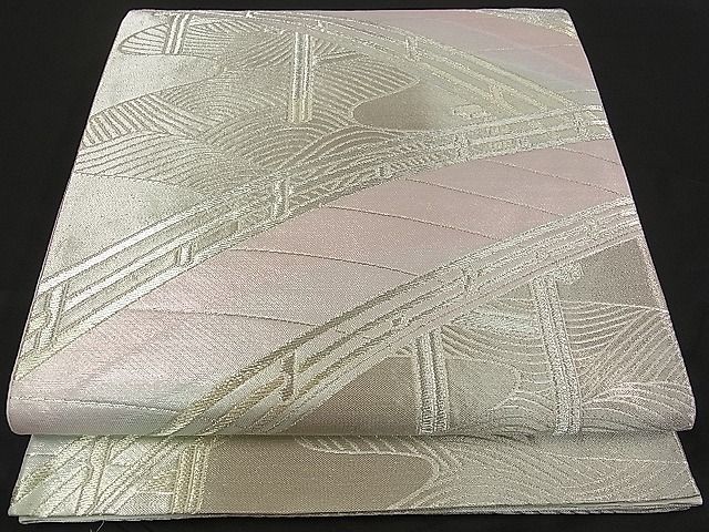 平和屋着物■六通柄袋帯 渡橋文 金銀糸 逸品 ch1007