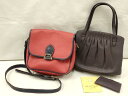 平和屋着物▼和装小物 和装バッグ2点セット ハンドバッグ ショルダーバッグ La Moda TRUSSARDI 皮製品 逸品 AAAV5990ay