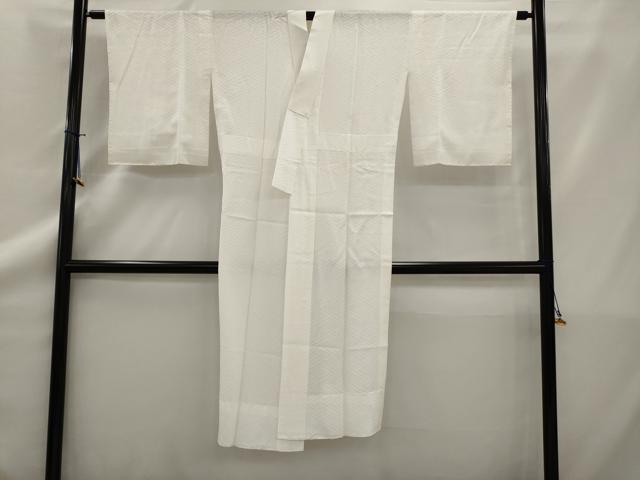 平和屋着物■長襦袢 無双仕立て 紗綾形地紋 白色 正絹 逸品 AAAZ6765ru