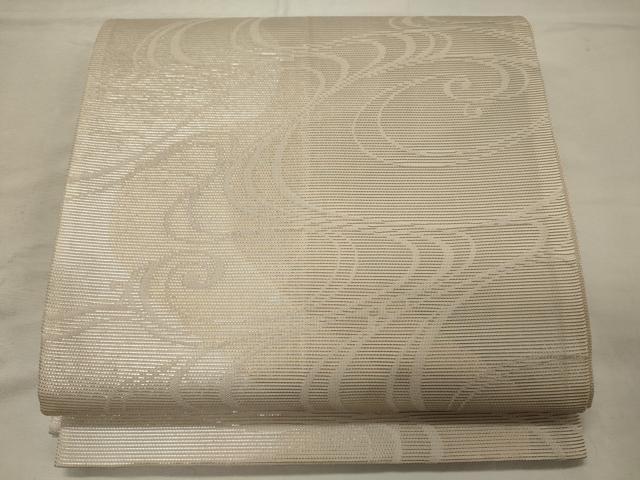 平和屋着物＊夏物　六通柄袋帯　流水文　金銀糸　正絹　逸品　CAAV6217oy