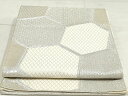 平和屋着物◎六通柄袋帯 亀甲青海波 銀糸 正絹 逸品 AAAM4003Ahg