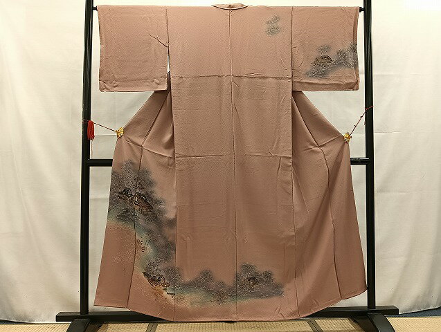 平和屋着物■訪問着 風景文 暈し染め 金彩 正絹 逸品 AAAS7903mf