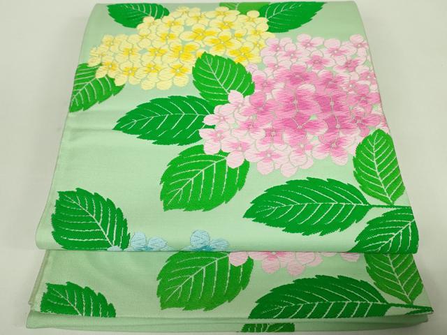 平和屋着物◎六通柄袋帯　唐織　草花文　正絹　逸品　DABC7861ya