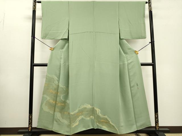 平和屋着物●極上　本加賀友禅作家　松井眞夫　色留袖　鳥獣戯画　薄梅鼠色地　逸品　未使用　DZAB4742kh6 楽天市場】松井青々（着物｜和服）：レディースファッションの通販