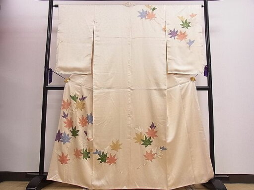 平和屋着物■訪問着 駒刺繍 楓文 金彩 逸品 CAAG5653ng 平和屋着物■訪問着 駒刺繍 楓文 金彩 逸品 CAAG5653ng