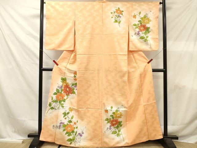 Rakuten - 平和屋着物■訪問着 花鳥文 暈し染め 金彩 洗える着物 DABF6131zy