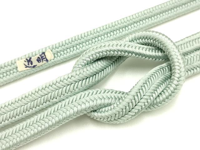 平和屋着物●極上　有職組紐道明　帯締め　冠組　千草鼠色　宮内庁御用　国立博物館御用　東京芸術大学..