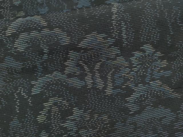 平和屋着物■本場大島紬　泥染め　草木文　正絹　逸品　CAAP1789ze