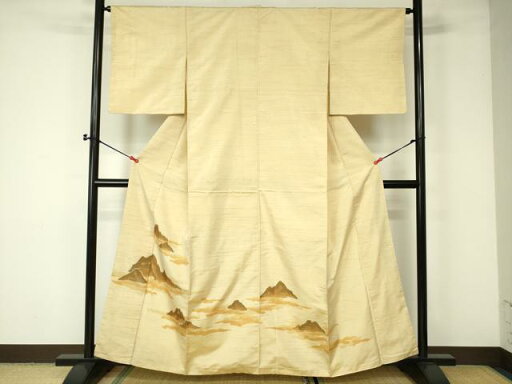 平和屋着物■訪問着 紬地 遠山文 正絹 逸品 DAAO7833cm 平和屋着物■訪問着 紬地 遠山文 正絹 逸品 DAAO7833cm