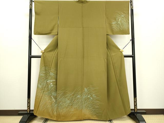 乐天商城 - 平和屋着物●訪問着　刺繍　笛花文　暈し染め　金銀彩　正絹　逸品　未使用　DAAV3398du