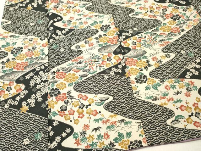 Kimono - 平和屋着物■小紋　草花文　松竹梅　洗える着物　DABF6134zy
