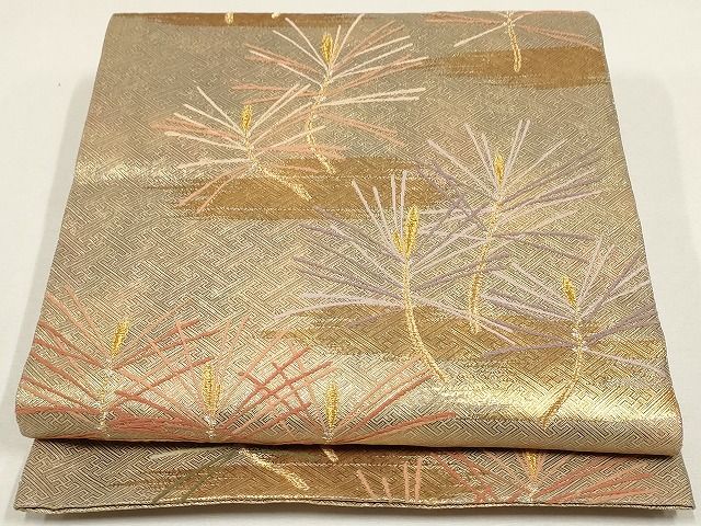 平和屋着物◎佐賀錦　六通柄袋帯　優都久祭　松嘉松文　金銀糸　正絹　逸品　AAAL9380Atn