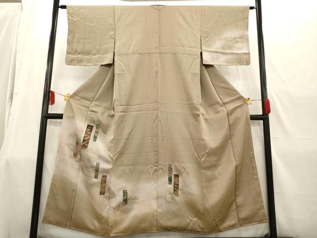 平和屋着物■訪問着 短冊花文 金銀彩 正絹 逸品 AAAS1167cg
