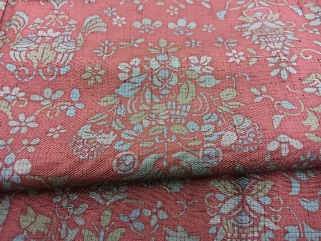 平和屋着物■上質な紬 草花文 正絹 逸品 BAAO1254xa