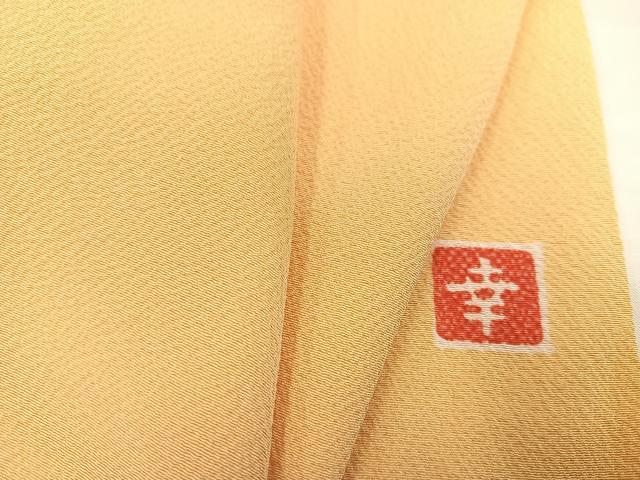 平和屋着物●ファッションデザイナー　花井幸子監修　色無地　蜂蜜色　やまと誂製　正絹　逸品　AABA782..