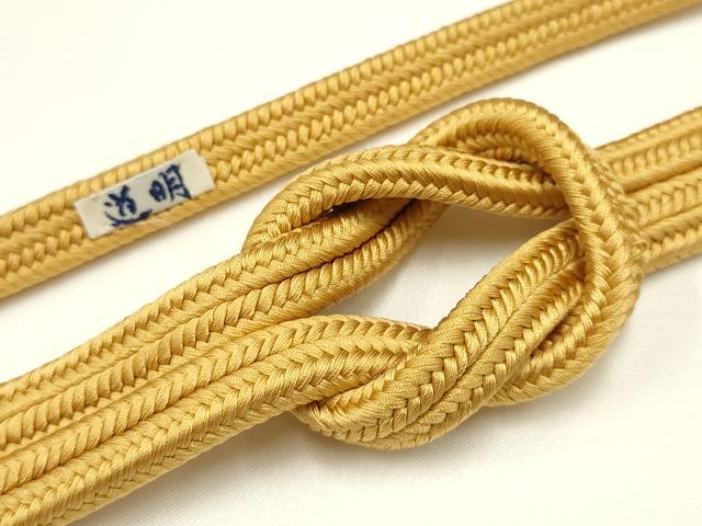 平和屋着物●極上　有職組紐道明　帯締め　冠組　黄朽葉色　宮内庁御用　国立博物館御用　東京芸術大学..