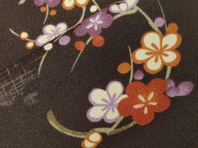 平和屋着物■小紋　草花丸文　洗える着物　CABB7434dy(4.0)