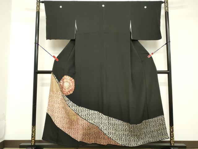 平和屋着物■豪華黒留袖　花丸文　金糸　金彩　正絹　逸品　DABC4578cd